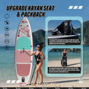 TIGERXBANG Defender-Pro Tabla de Paddle Surf Hinchable, con Asiento Kayak y Remo Doble Uso, 320x82x15 cm, Rosado