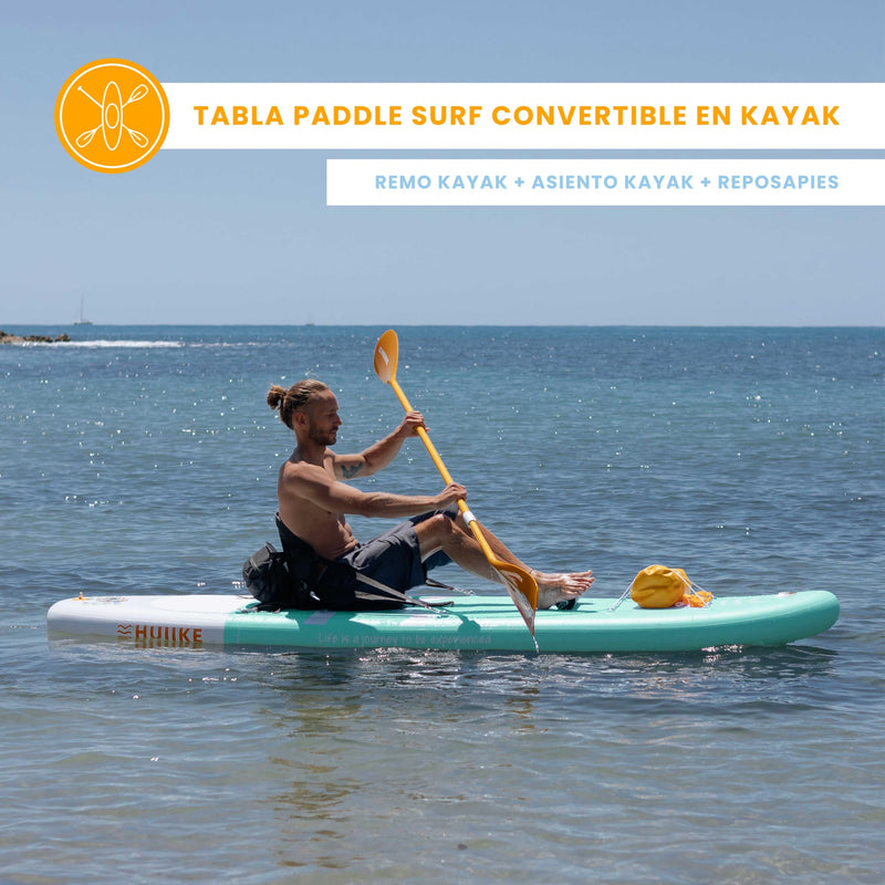 HUIIKE Tabla de Paddle Surf Hinchable (SUP), Kit Completo, 305x84x15 cm, hasta 130 kg