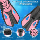 IEEILULU Set de Snorkel para Adultos, con Gafas de Buceo, Tubo Semiseco y Aletas Ajustables, S/M, Rosa