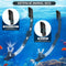 IEEILULU Kit de Snorkel para Adultos (7 Piezas), Máscara Antivaho, Aletas Ajustables, con Bolsa, Negro, Talla S/M