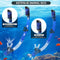 IEEILULU Kit de Snorkel para Adultos (7 Piezas), Máscara Antivaho, Aletas Ajustables, con Bolsa, Azul, Talla S/M