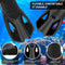 IEEILULU Kit de Snorkel para Adultos (7 Piezas), Máscara Antivaho, Aletas Ajustables, con Bolsa, Negro, Talla S/M