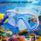 IEEILULU Kit de Snorkel para Adultos (7 Piezas), Máscara Antivaho, Aletas Ajustables, con Bolsa, Azul, Talla S/M