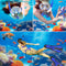 IEEILULU Kit de Snorkel para Adultos (7 Piezas), Máscara Antivaho, Aletas Ajustables, con Bolsa, Azul, Talla S/M