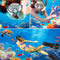 IEEILULU Kit de Snorkel para Adultos (7 Piezas), Máscara Antivaho, Aletas Ajustables, con Bolsa, Negro, Talla S/M