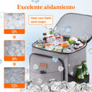 Lifewit Mochila Nevera Térmica 26L (34 Latas), Portátil para Playa, Camping y Picnic, Gris